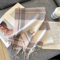 Stylish British Checked Cashmere Women's Winter Scarf - Victoria-F-State of Style