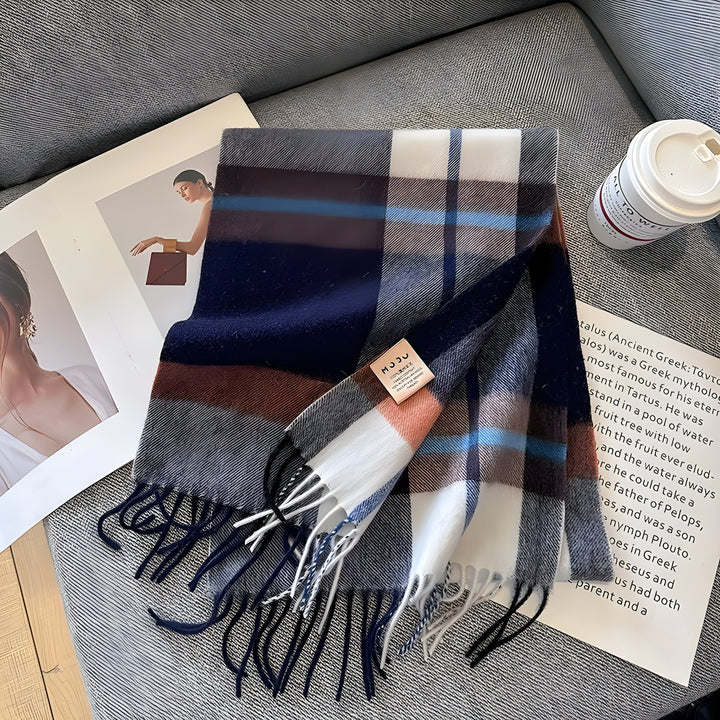 Stylish British Checked Cashmere Women's Winter Scarf - Victoria-K-State of Style