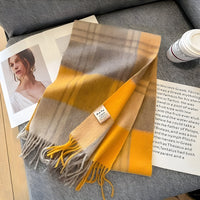 Stylish British Checked Cashmere Women's Winter Scarf - Victoria-L-State of Style