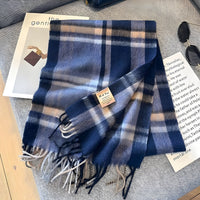 Stylish British Checked Cashmere Women's Winter Scarf - Victoria-P-State of Style
