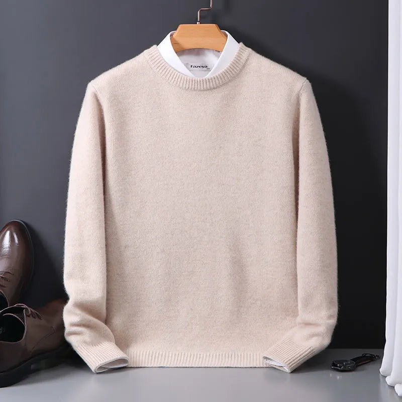 Stylish Cashmere Men's Sweater - Oliver-Beige-XS-State of Style