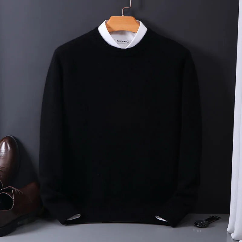 Stylish Cashmere Men's Sweater - Oliver-Black-XS-State of Style