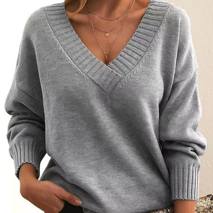 Stylish Cashmere Sweater for Women - Elara-Grey-S-State of Style