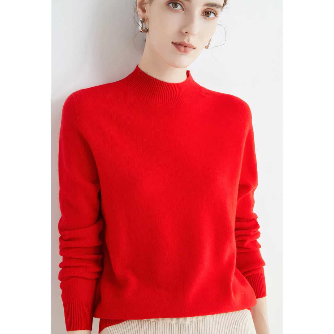 Stylish Cashmere Sweater - Marlena-Red-S-State of Style