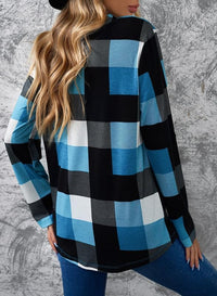 Stylish Casual Checked Ladies' Blouse - Lara-Black-S-State of Style