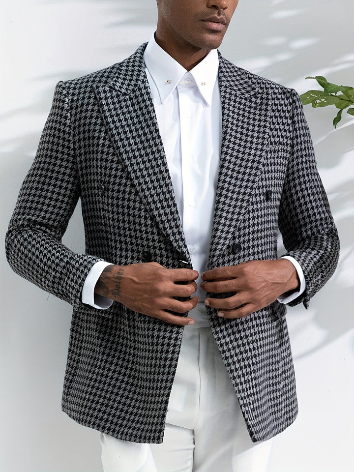 Stylish Checked Men's Blazer - Oliver-S-State of Style