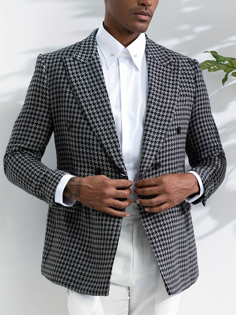 Stylish Checked Men's Blazer - Oliver-S-State of Style