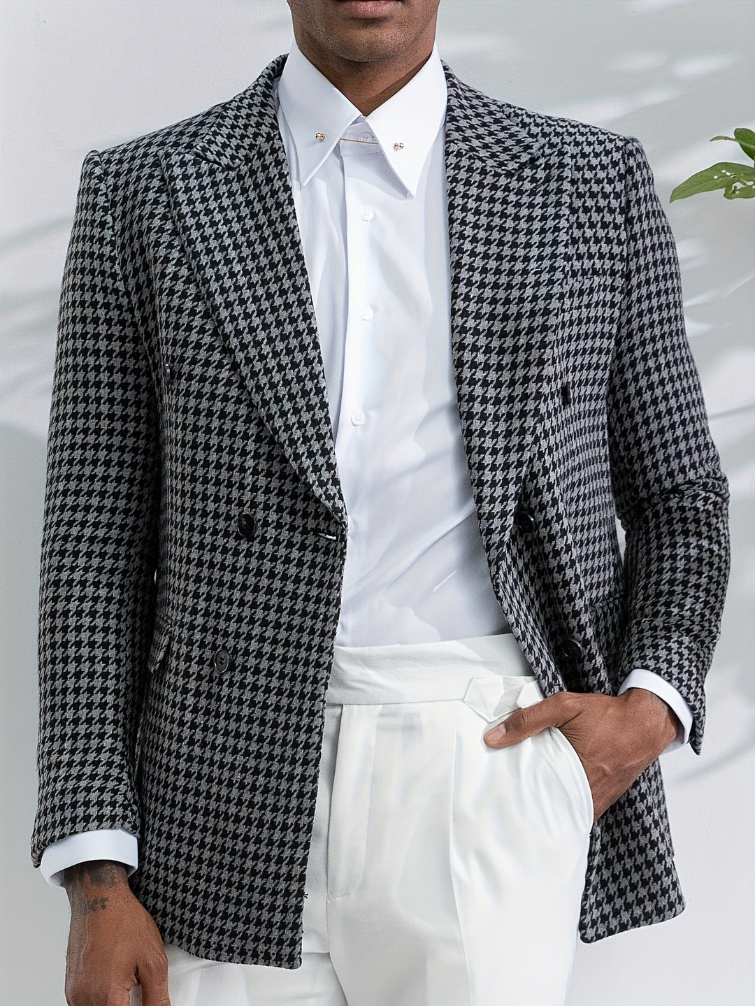 Stylish Checked Men's Blazer - Oliver-S-State of Style