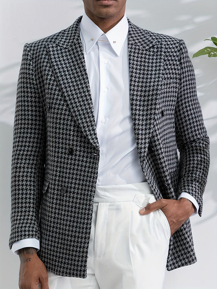 Stylish Checked Men's Blazer - Oliver-S-State of Style