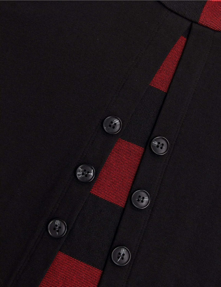 Stylish Colour Block Pullover Sweatshirt for Ladies - Bella-Black-S-State of Style