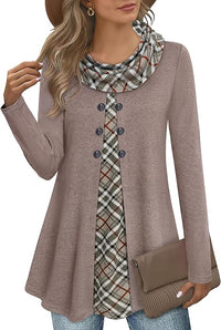 Stylish Colour Block Pullover Sweatshirt for Ladies - Bella-Light brown-S-State of Style