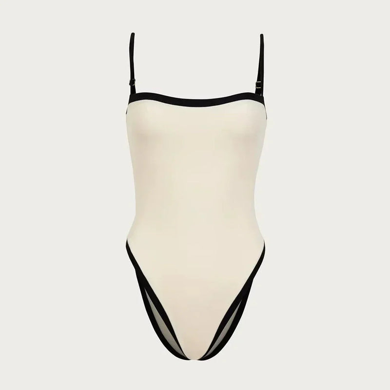 Stylish Colour Block Swimsuit – Sena-White-XS-State of Style
