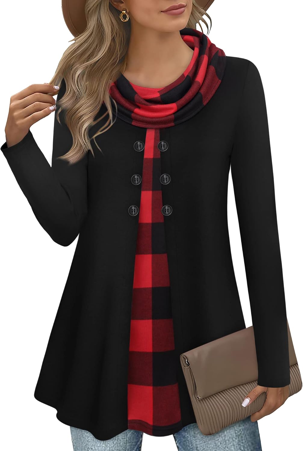 Stylish Colourblock Pullover Sweatshirt for Women - Bella-Black-S-State of Style