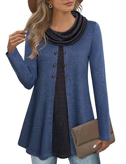 Stylish Colourblock Pullover Sweatshirt for Women - Bella-Blue-S-State of Style