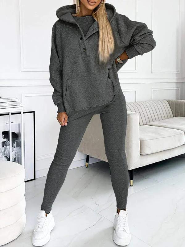 Stylish Comfort Set for Ladies – Elvira-Dark grey-S-State of Style