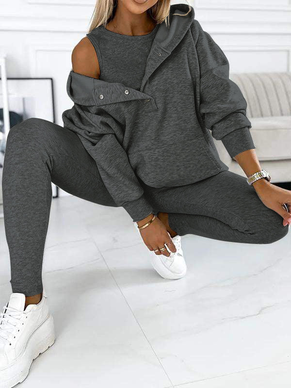 Stylish Comfort Set for Ladies – Elvira-Light grey-S-State of Style