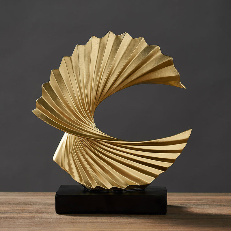 Stylish Crescent Moon Sculpture - LunarGrace-Gold-State of Style
