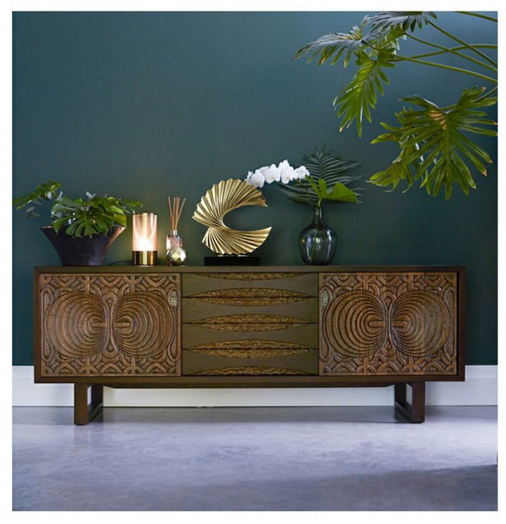 Stylish Crescent Moon Sculpture - LunarGrace-Gold-State of Style