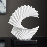 Stylish Crescent Moon Sculpture - LunarGrace-White-State of Style