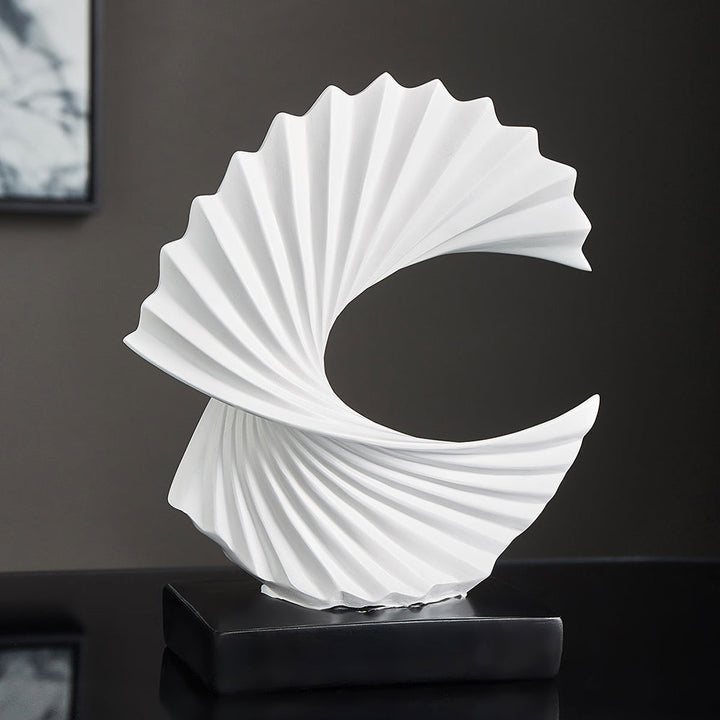 Stylish Crescent Moon Sculpture - LunarGrace-White-State of Style