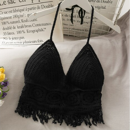 Stylish Crop Top Bra | Trendy & Supportive Design-Black-State of Style