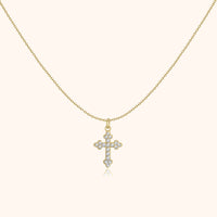 Stylish Cross Pendant Necklace – Clémence-Gold-State of Style