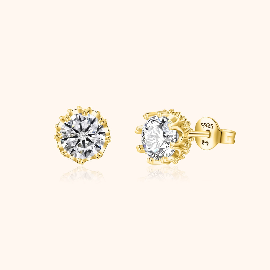 Stylish Crown Earrings – Elina-Gold-State of Style