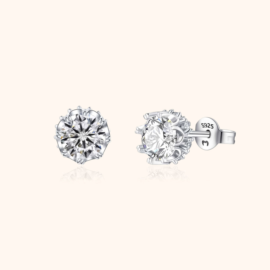 Stylish Crown Earrings – Elina-Silver-State of Style