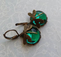 Stylish Crystal Antique Gold Earrings - Amarae-Green-State of Style