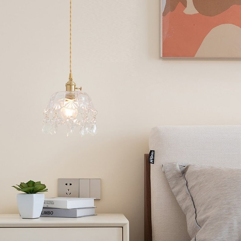 Stylish Crystal Pendant Light - Elara-State of Style