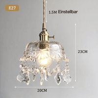 Stylish Crystal Pendant Light - Elara-State of Style