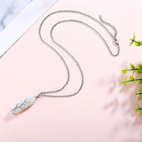 Stylish Crystal with Tree of Life Gemstone Necklace - Elara-Green Aventurine-State of Style