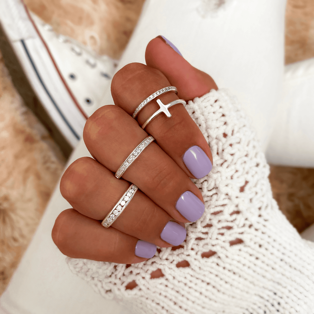 Stylish Cubic Zirconia Ring - Amelia-Silver-5-State of Style