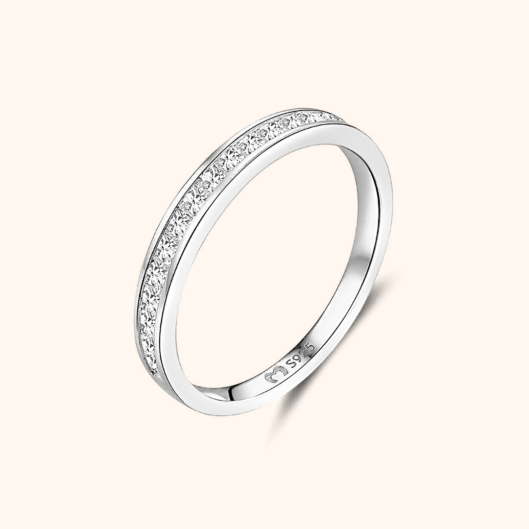 Stylish Cubic Zirconia Ring - Amelia-Silver-5-State of Style