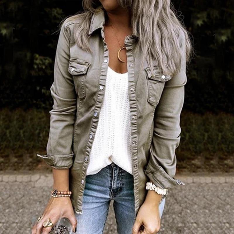 Stylish Denim Jacket for Women | Comfortable & Versatile-Beige-S-State of Style