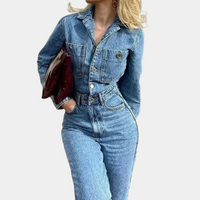 Stylish Denim Jumpsuit - Lyra-Blue-XS-State of Style