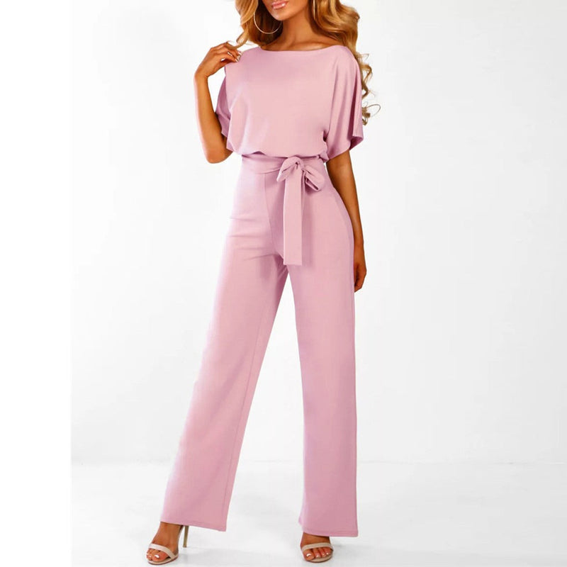 Stylish Designer Jumpsuit - AuraElegance-Light Pink-S-State of Style