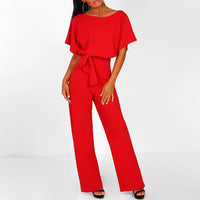 Stylish Designer Jumpsuit - AuraElegance-Red-S-State of Style