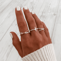 Stylish Double Cross Ring – Calindra-Gold-5-State of Style