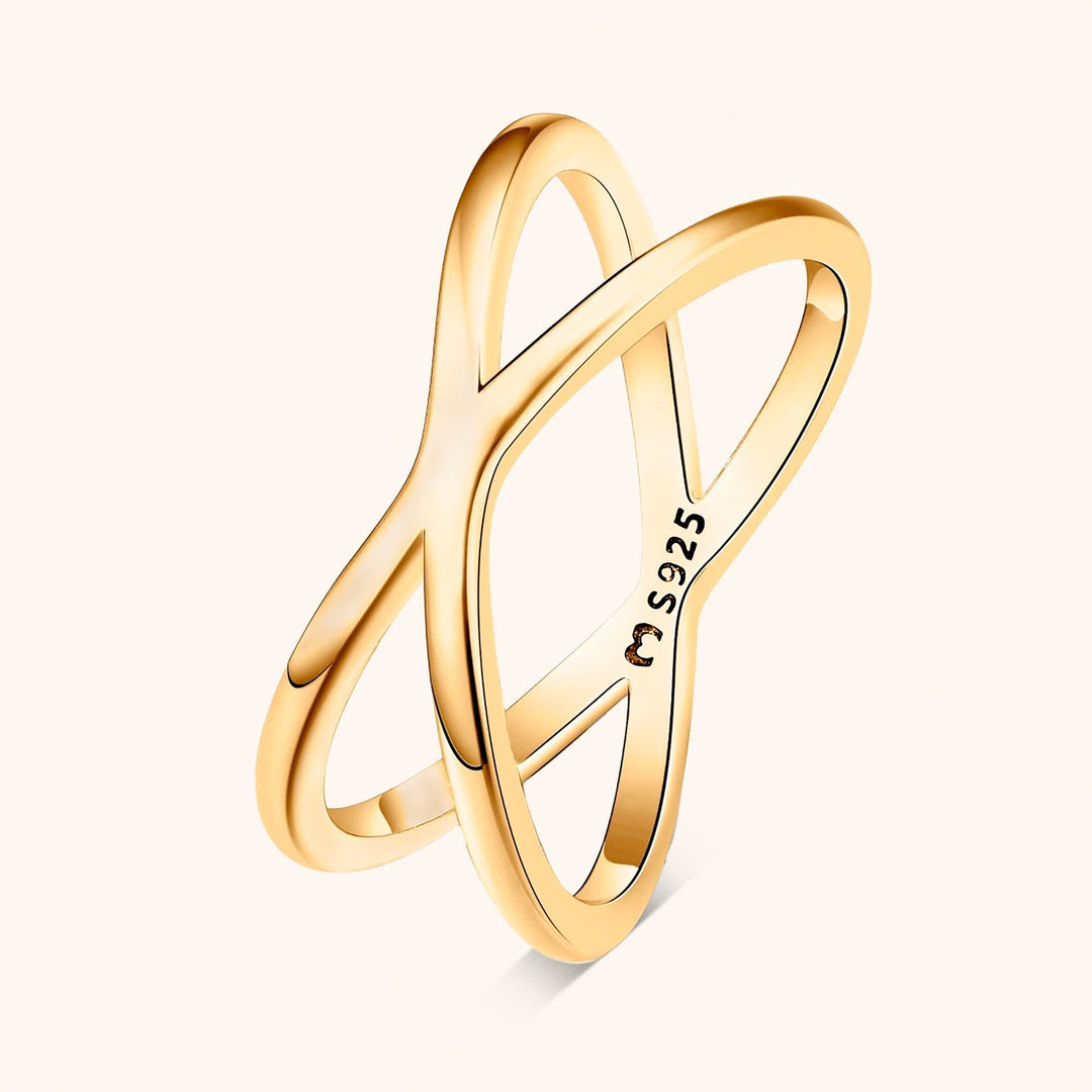 Stylish Double Cross Ring – Calindra-Gold-5-State of Style