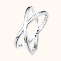 Stylish Double Cross Ring – Calindra-Silver-5-State of Style
