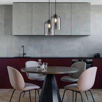 Stylish Double Glass Pendant Light - AuraGlass-Smoke Grey-State of Style