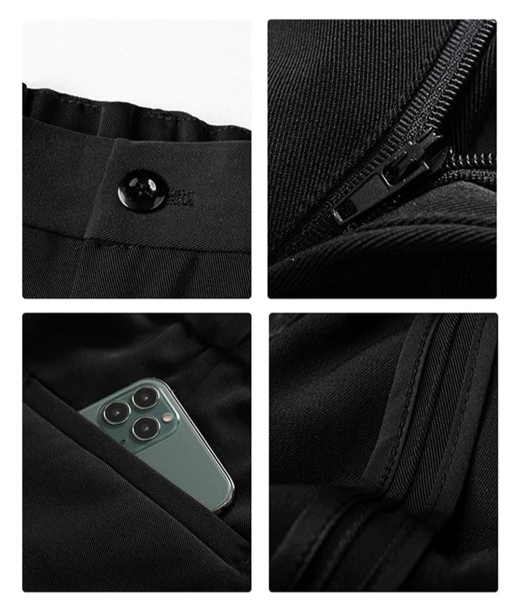 Stylish Draped Men's Trousers - Finn-Black-S-State of Style