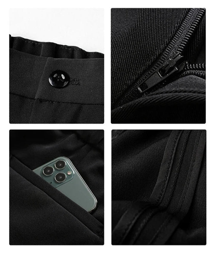 Stylish Draped Men's Trousers - Finn-Black-S-State of Style