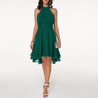 Stylish Dress with Charming Ruffles – Isabella-Green-S-State of Style