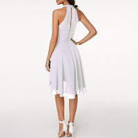Stylish Dress with Charming Ruffles – Isabella-White-S-State of Style