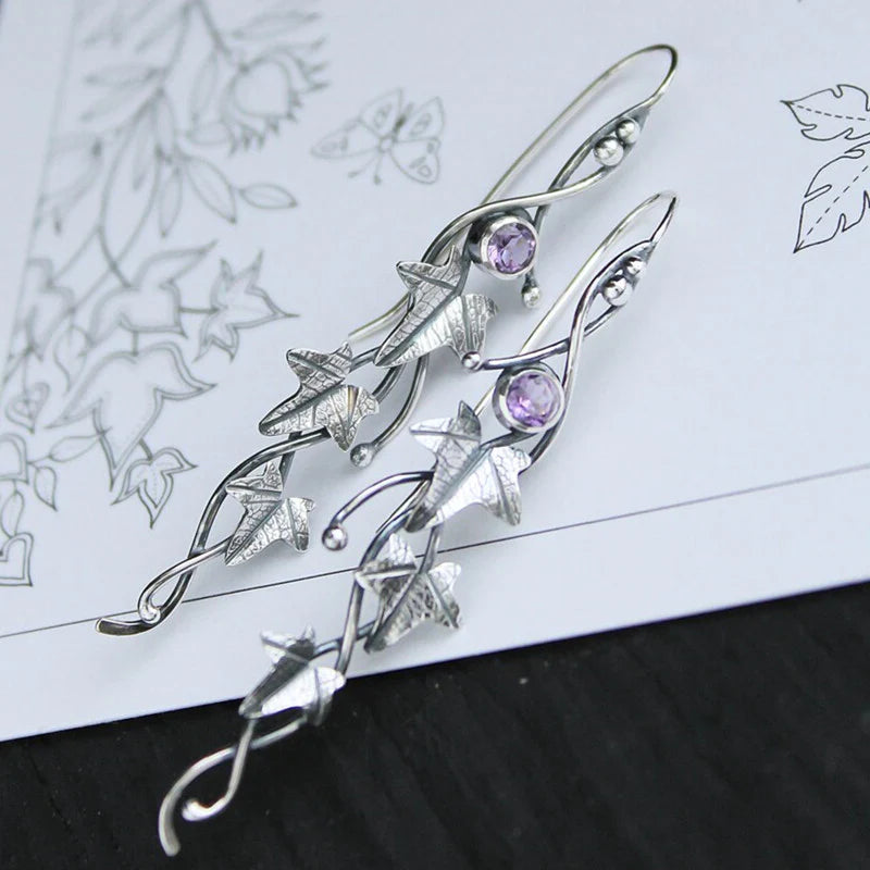 Stylish Elven Leaf Earrings – Faylinn-Purple-State of Style