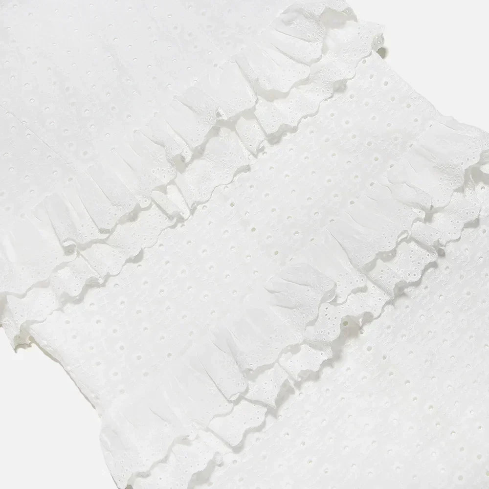 Stylish Embroidered Camisole Maxi Dress in White - Alina-XS-State of Style