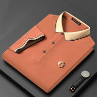 Stylish Embroidered Polo Shirt - Oliver-Orange-S-State of Style