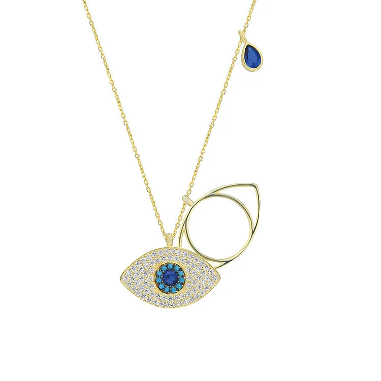Stylish Evil Eye Necklace – Leyla-Gold-State of Style